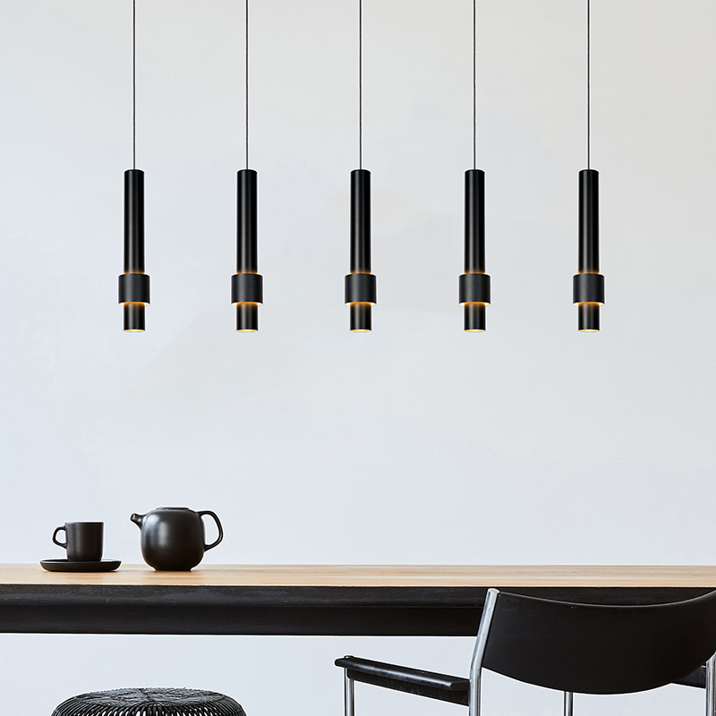 Lámpara colgante moderna negra, Margary, 4,2W, 2700K LED
