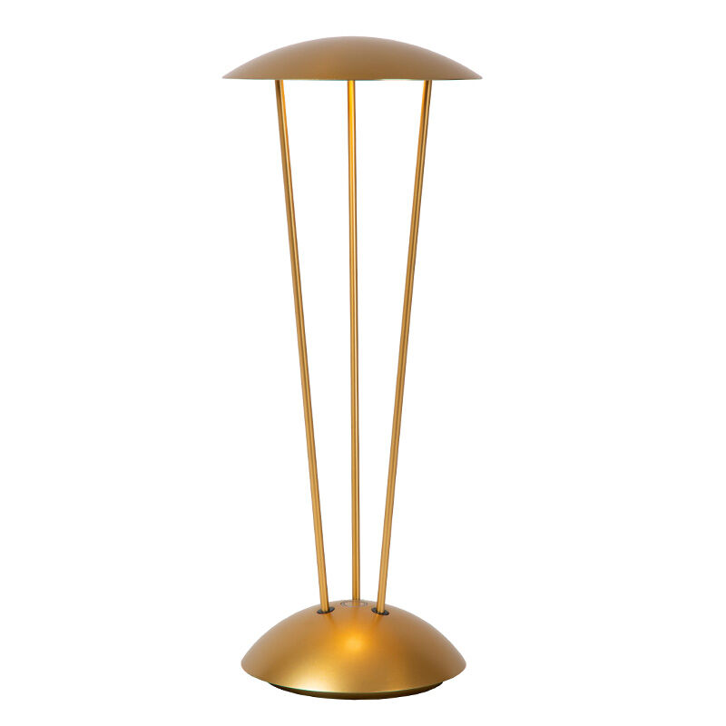 Lámpara de mesa recargable para exterior moderna latón, Renee, 2,2W, 2700K LED, IP54, con regulador táctil
