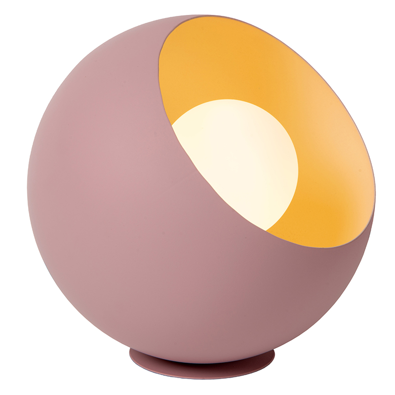Lámpara de mesa moderna rosa, Doredos, con interruptor