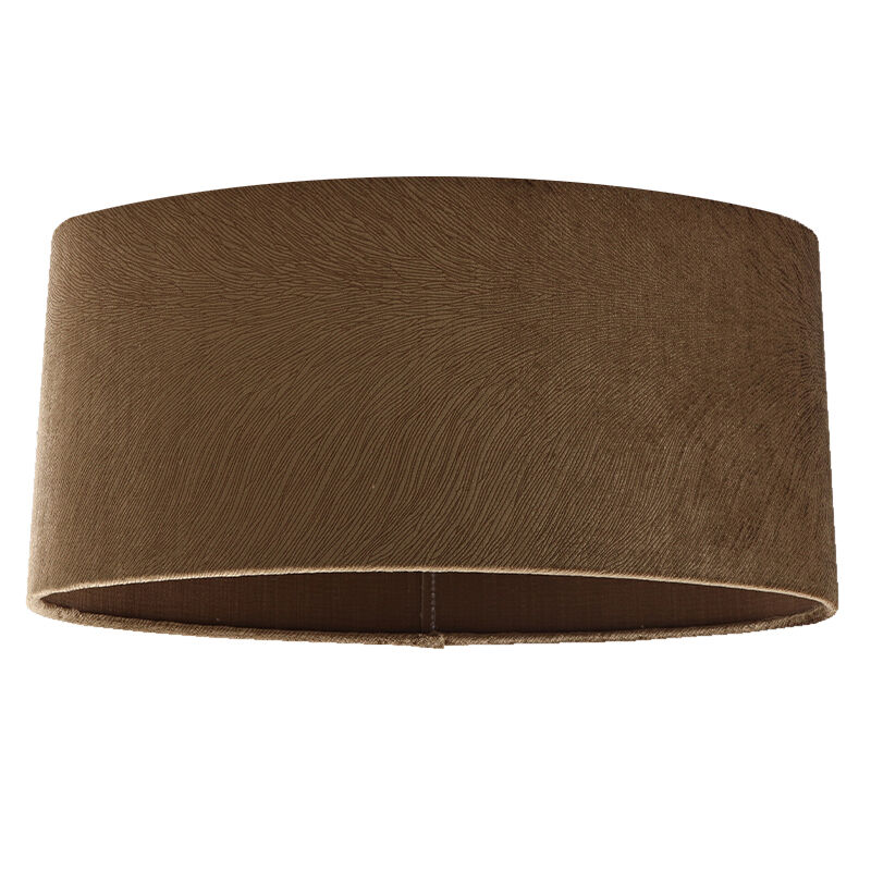 40 cm pantalla lámpara terciopelo marrón oval, Emilius