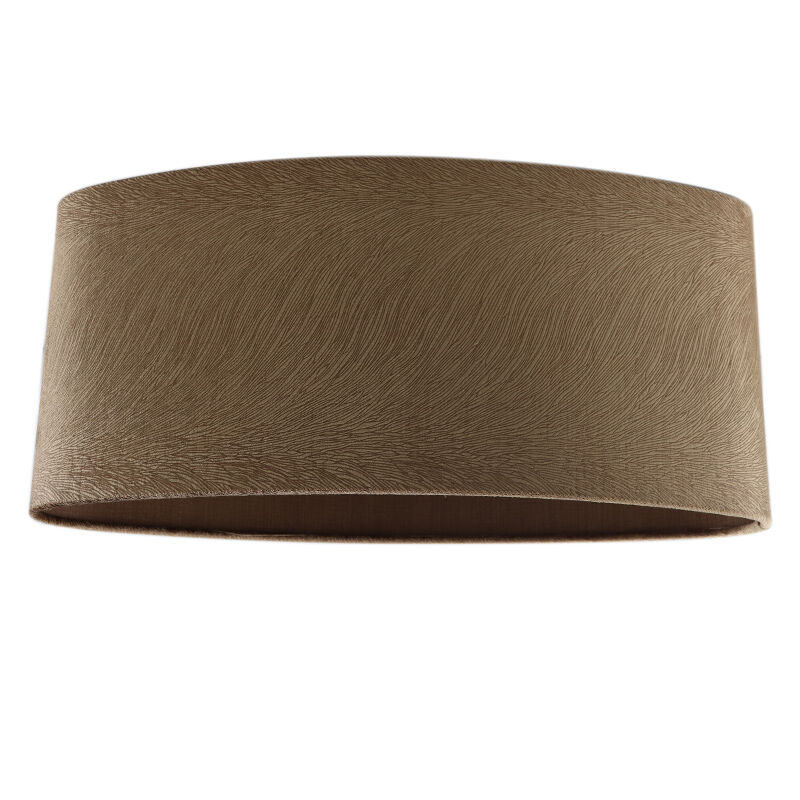 50 cm pantalla lámpara terciopelo marrón oval, Emilius