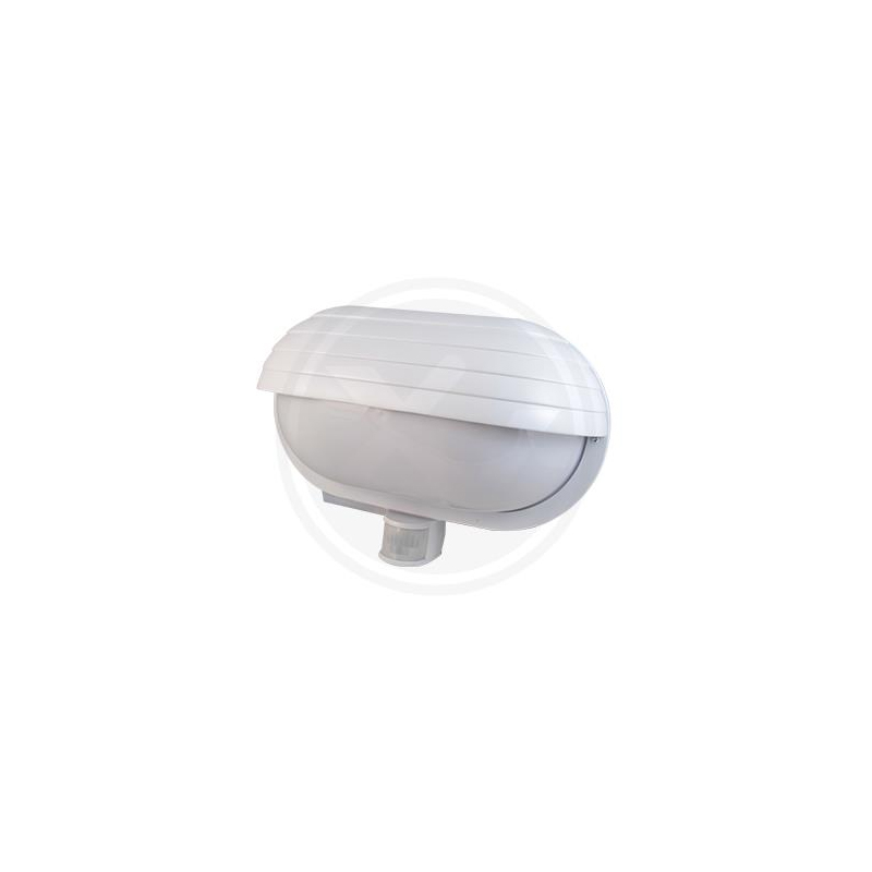 Aplique exterior con sensor de movimiento de plástico blanco, Killian, IP44