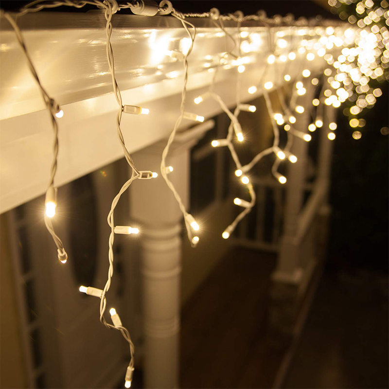6m carambano conectable cordon blanco ip67 70 cm de alto blanco calido