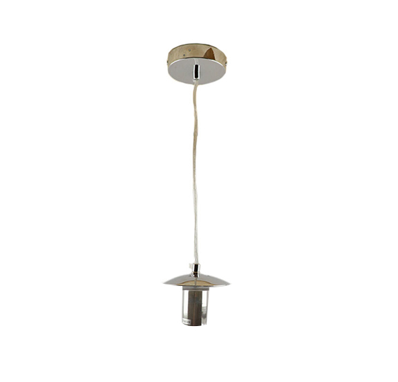 Lámpara colgante sin pantalla cromada de metal, Minne