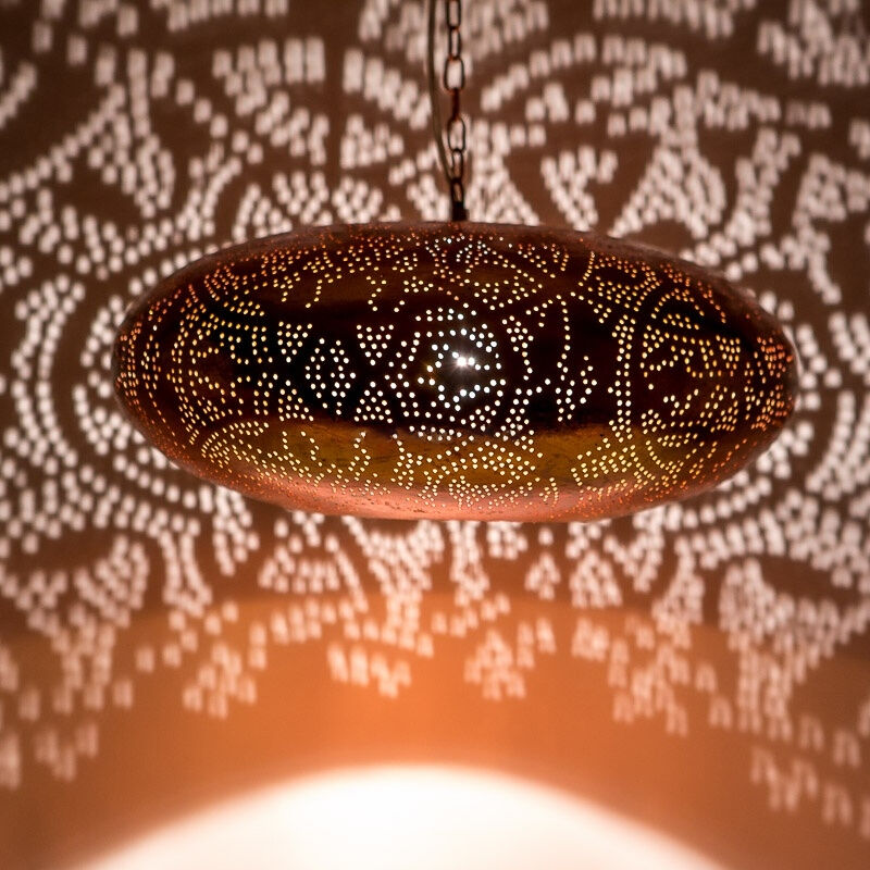Lámpara colgante de filigrana cobre, Zina