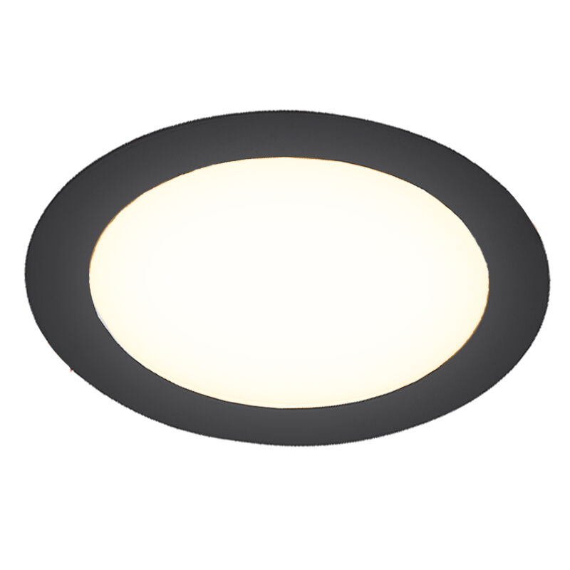 Downlight de aluminio negro, Umbriel, 9W, 4000K LED, IP44