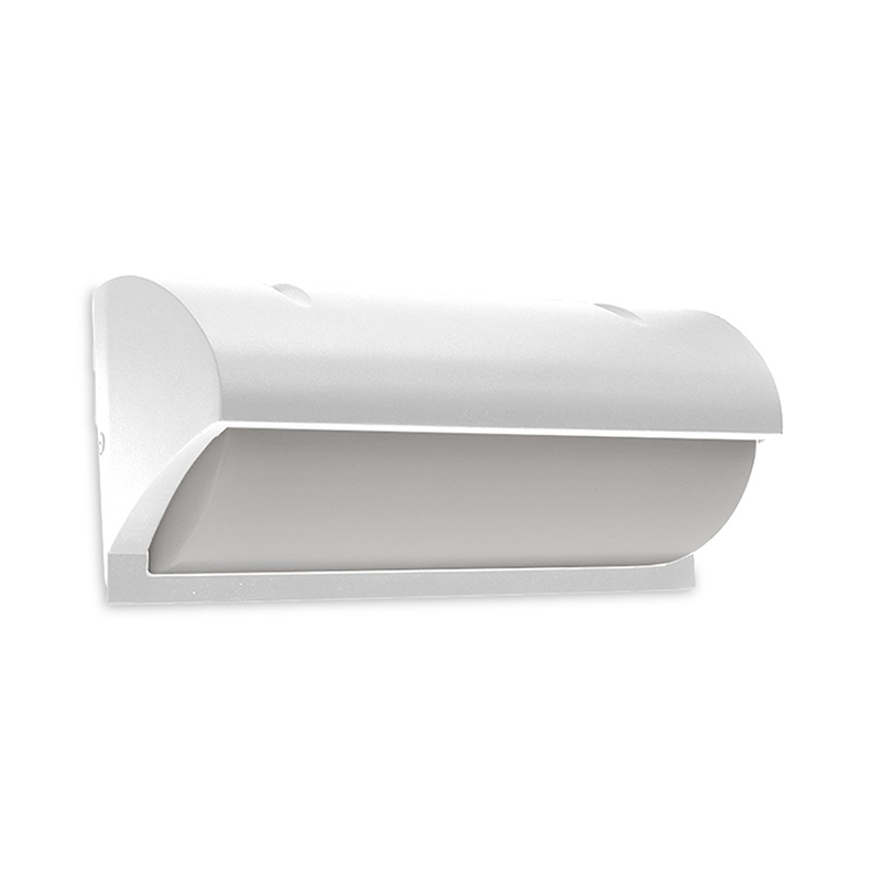 Lámpara exterior blanca de aluminio, Rajko, 12W, 3000K LED, IP54