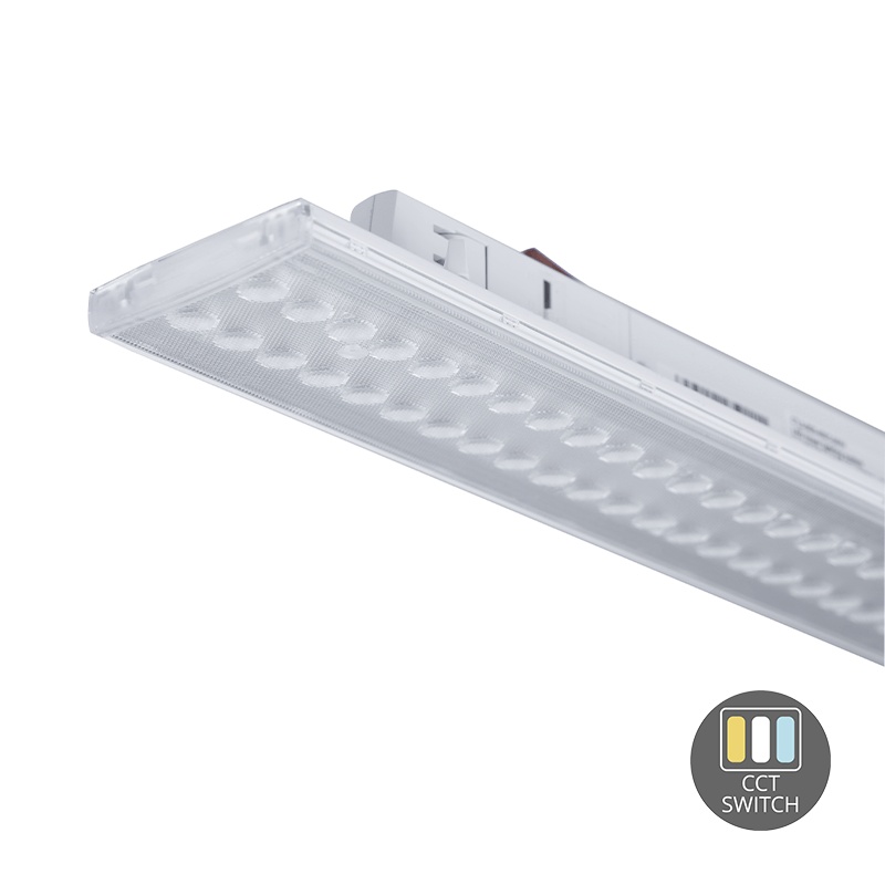 Luminaria sobre carril trifásica blanca Tora, 35W, interruptor blanco, 60 cm, Pro