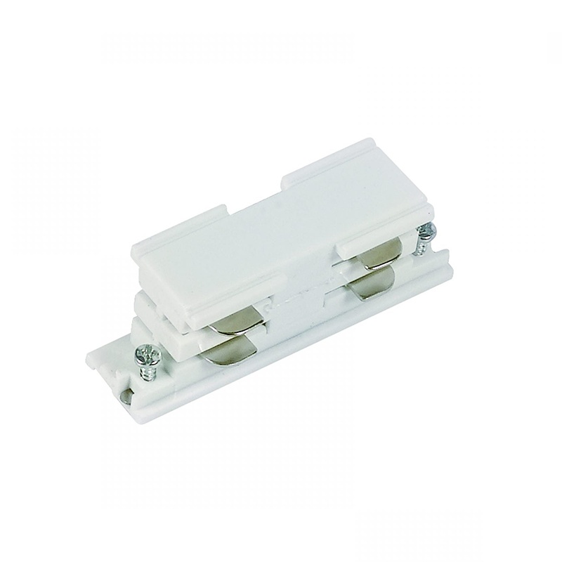 Conector interno en forma de I para iluminación sobre riel trifásico, blanco, Pro