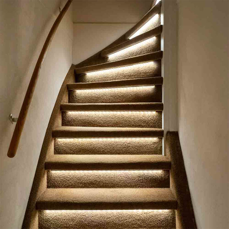 Juego de extensión de tiras de LED de escalera regulables, 2 tiras de LED 2700K