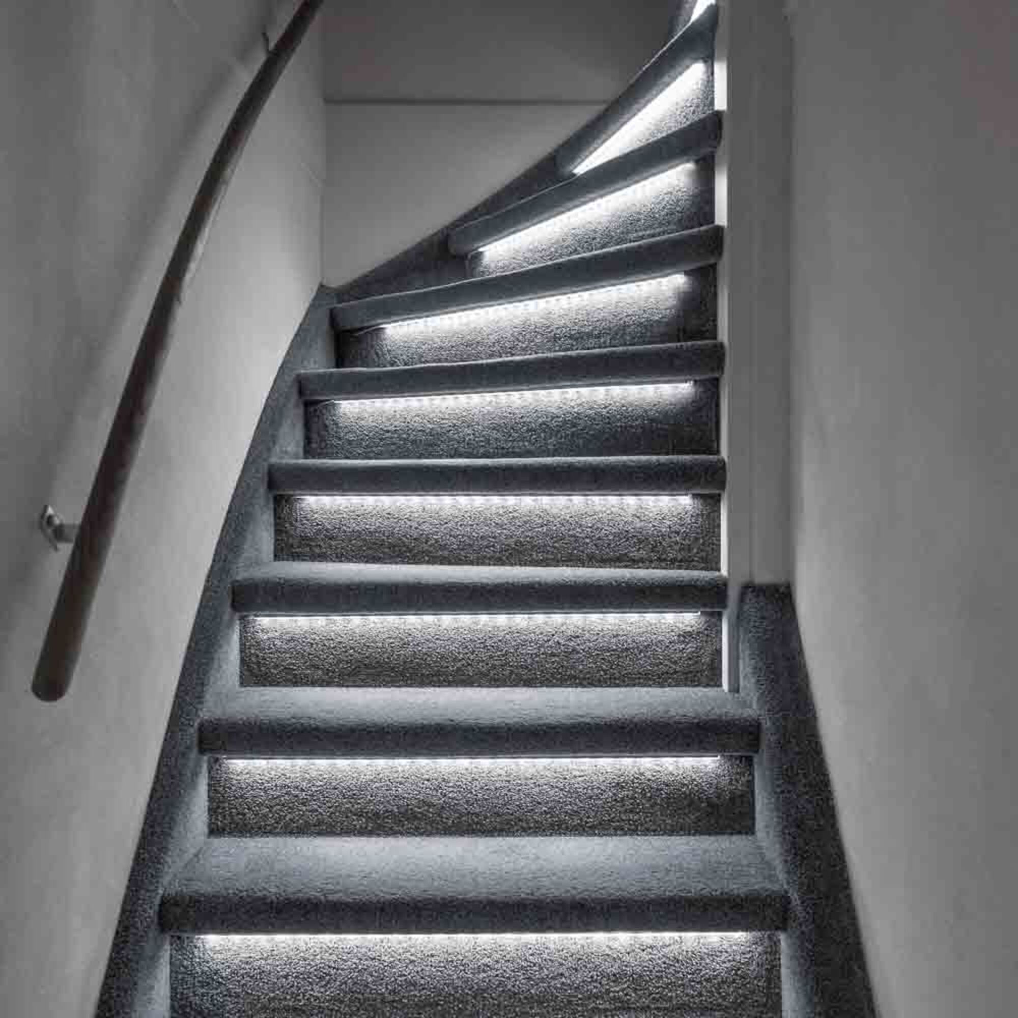 Juego de extensión de tiras de LED de escalera regulables, 2 tiras de LED 4000K