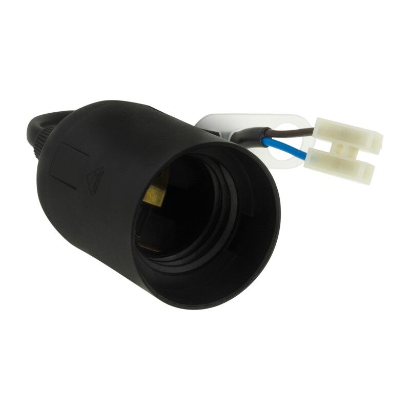 Casquillo móvil E27, negro