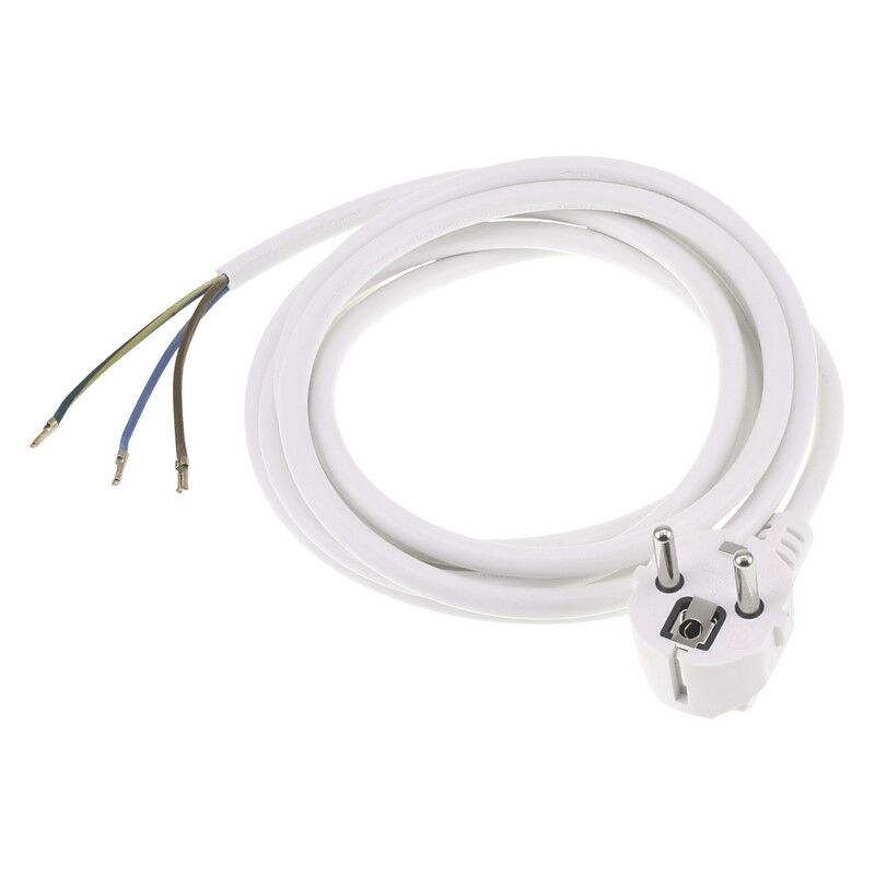Cable de conexión Q-Link con toma de tierra, 2500w 3 x 10 mm, 2,5 m blanco