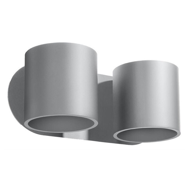 Aplique up down de aluminio gris, Amely