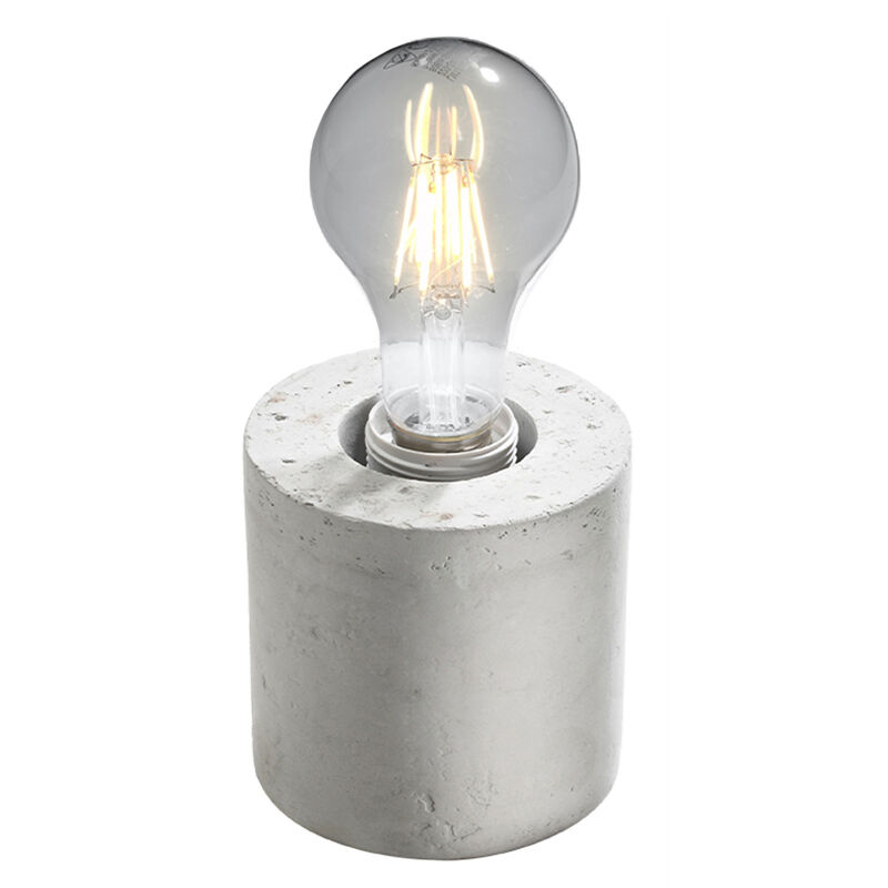 Lámpara de mesa de cemento gris, Anela
