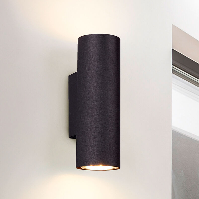 Aplique up down moderno negro, Kaso