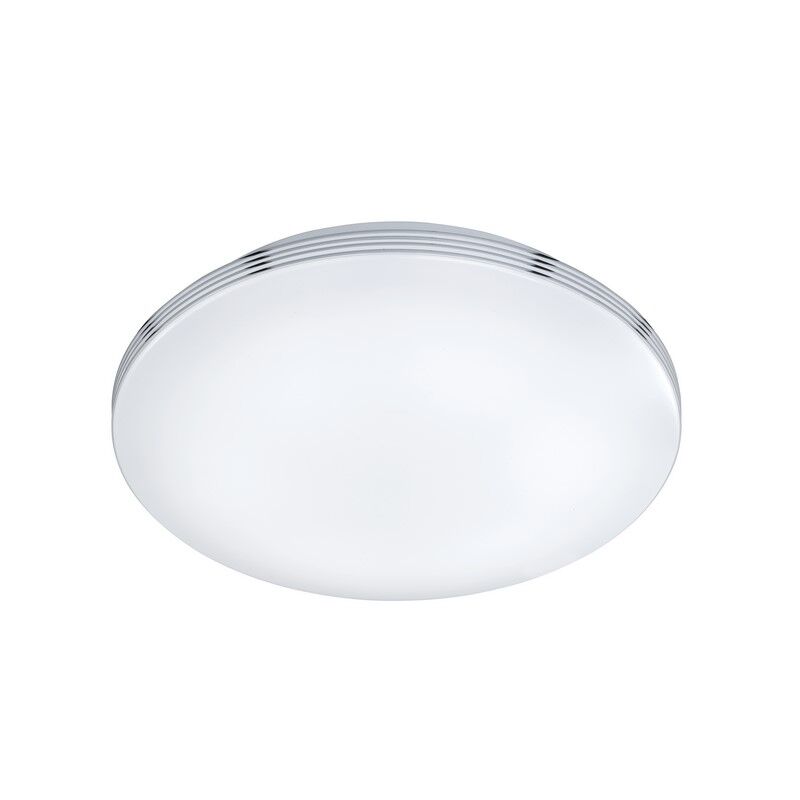 Lámpara de techo baño de plástico cromada, Brunella, 18W, 3000K LED, IP44