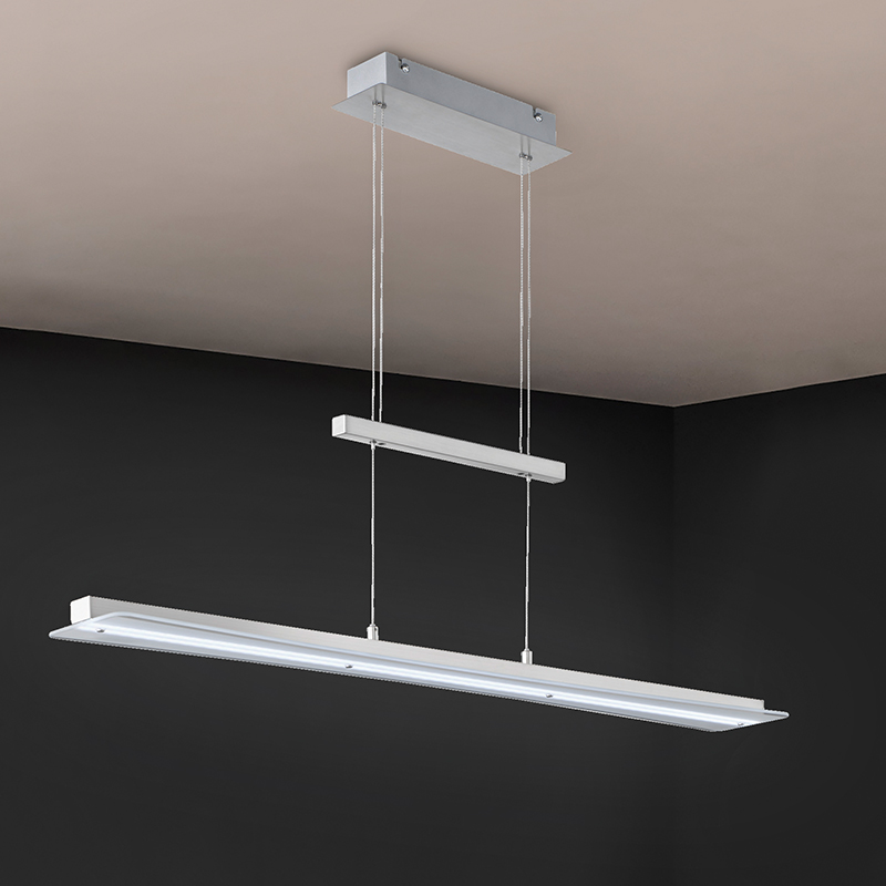 Lámpara colgante moderna níquel, Port, 18W, ajustable entre luz blanco cálido y frío LED