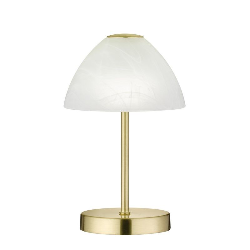 Lámpara de mesa moderna níquel, Aaron, 2,5W, 3000K LED, con interruptor