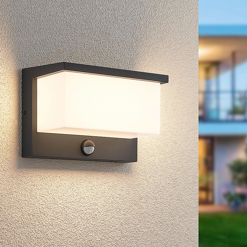 Lámpara exterior moderna antracita, Slimane, 13W, 3000K LED, IP54