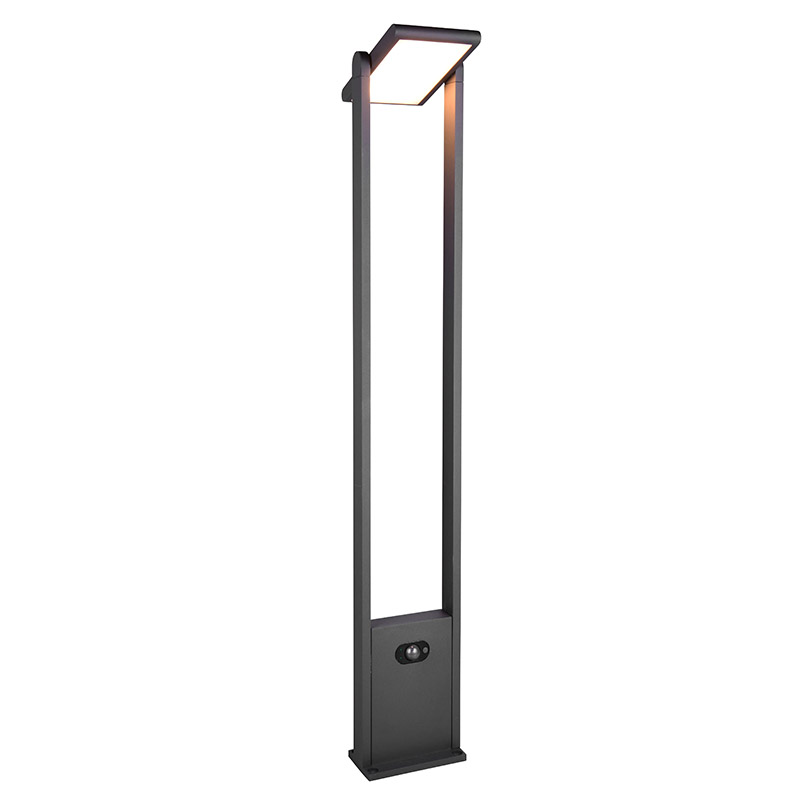 Lámpara de pie solar exterior moderna antracita, Maku, 5W, white switch LED, IP65