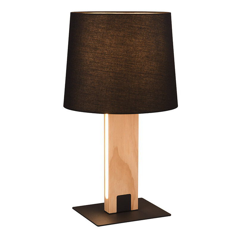 Lámpara de mesa moderna negra, Radia, con interruptor