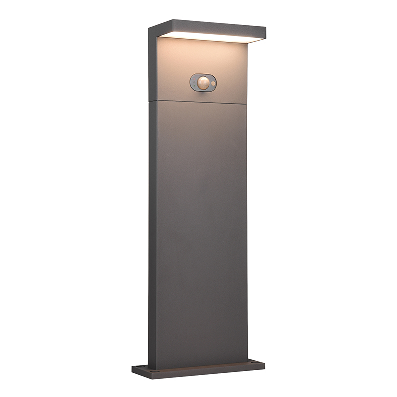 Lámpara de pie solar exterior moderna antracita, Nesrin, 5W, white switch LED, IP65