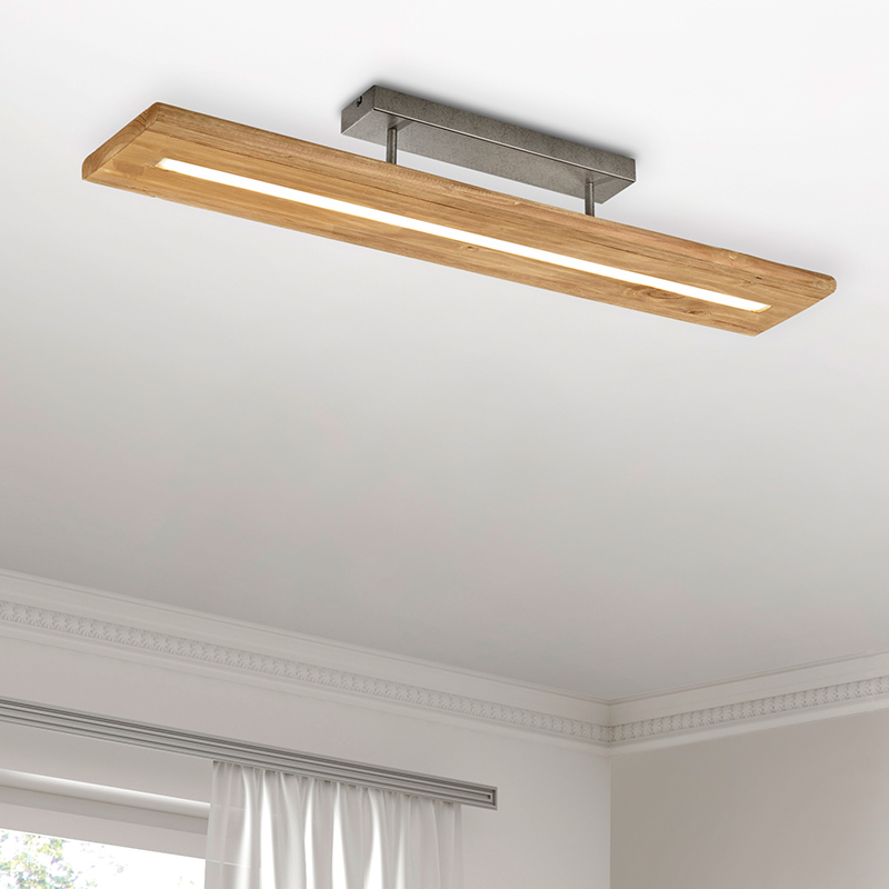 Plafón de techo de madera marrón, Deka, 27W, 3000K LED