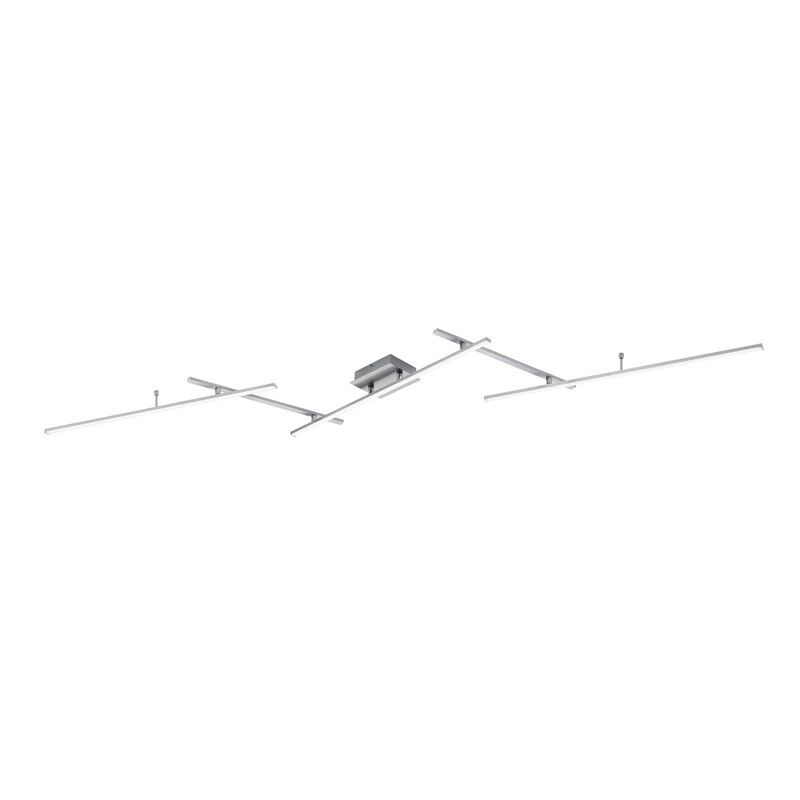 Plafón de techo moderno níquel, Nadja, 22W, RGBW LED, con mando a distancia