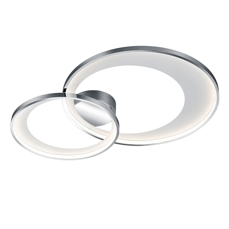 Plafón de techo moderno cromado, Kendi, 36W, 3000K LED