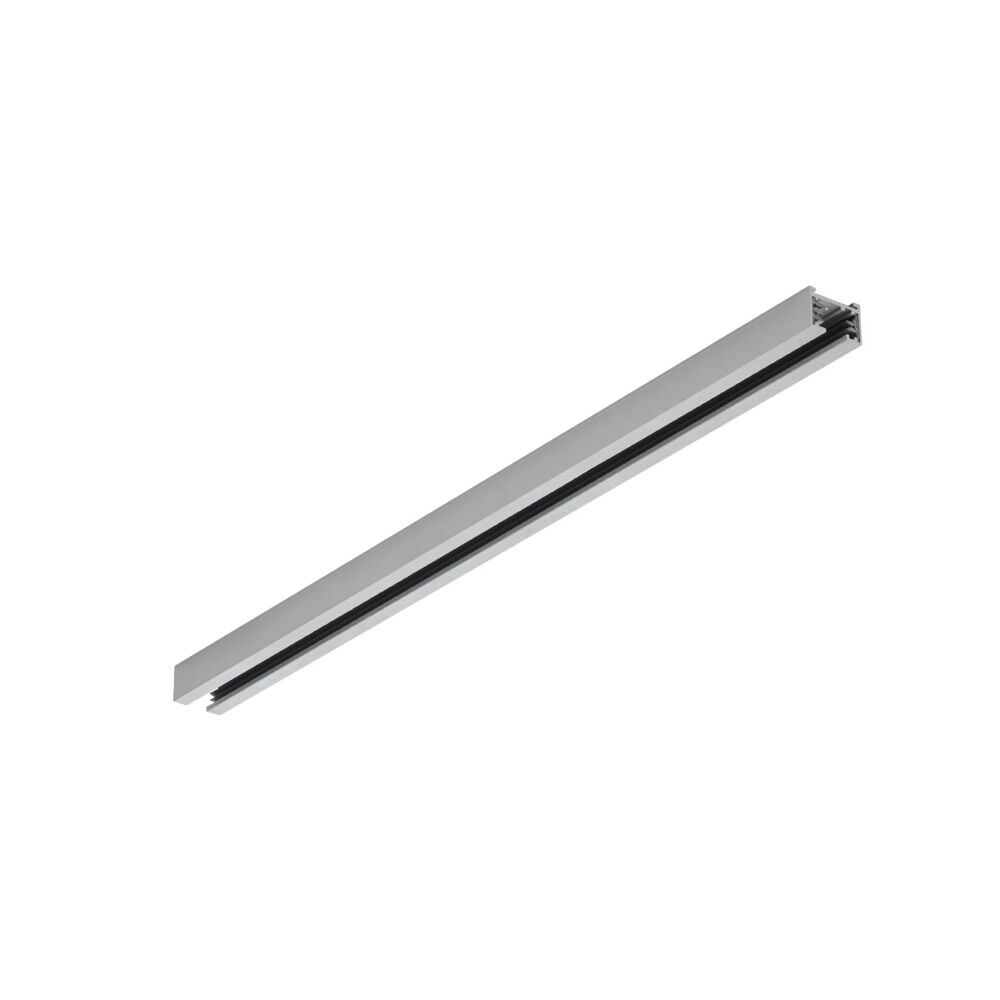 Carril electrificado 50cm para iluminación de riel difasico, metal, gris