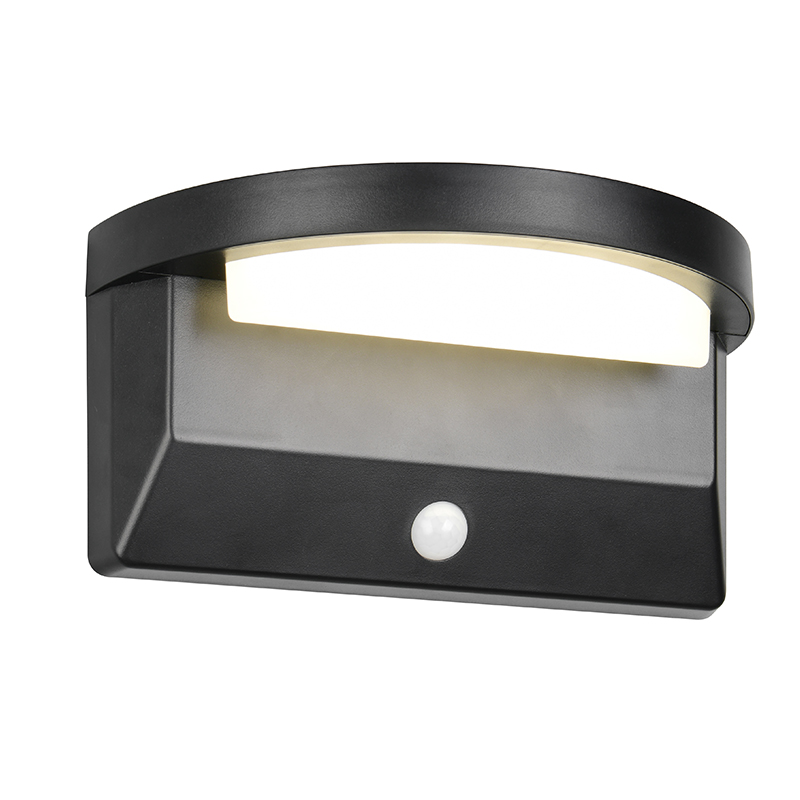 Aplique solar exterior moderno negro, Neelam, 8W, 4000K LED, IP44