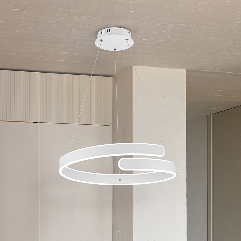 Lámpara colgante diseño blanca, Resy, 37W, 4000K LED, regulable en 3 pasos