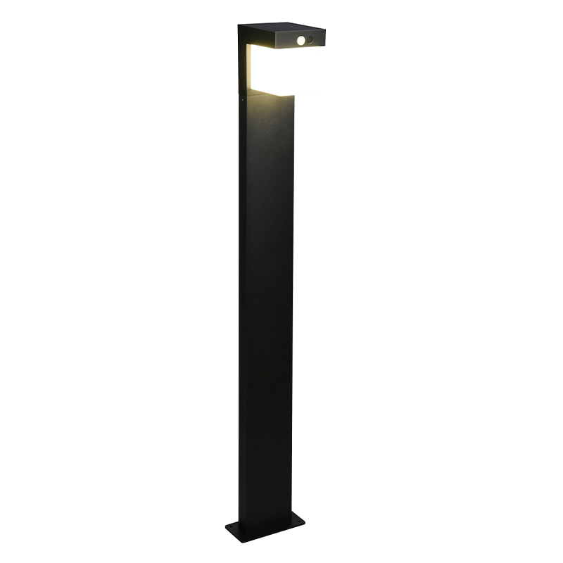Lámpara de pie solar exterior moderna negra, Kadija, 5,5W, 4000K LED, IP44