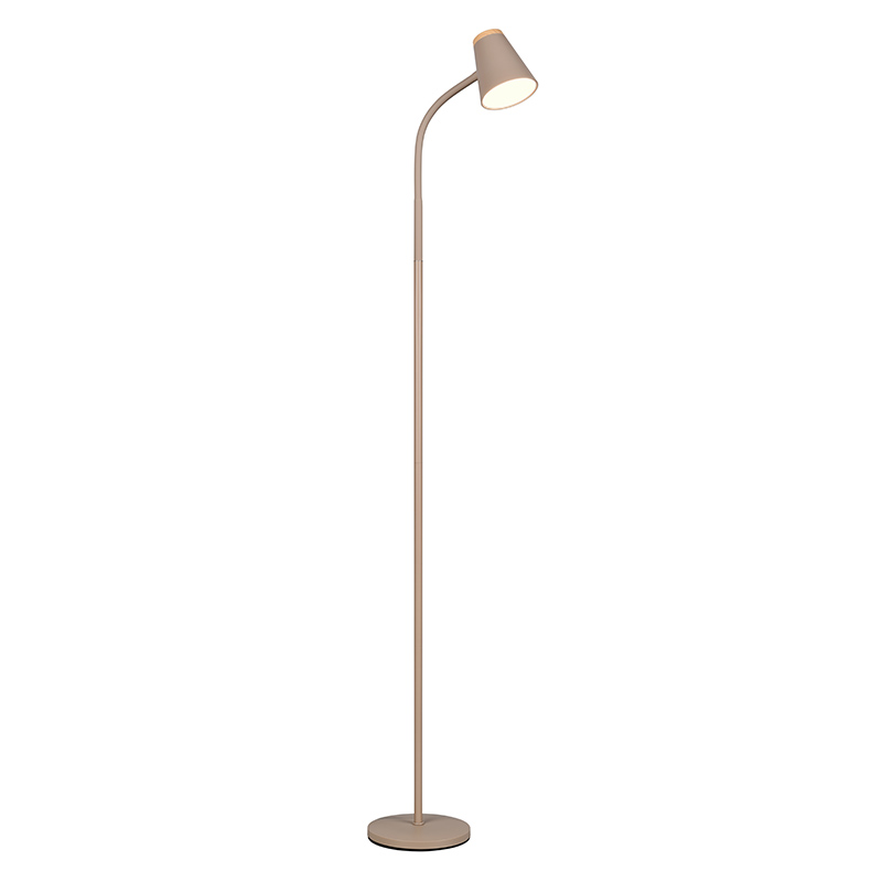 Lámpara de pie moderna marrón, Rahul, 4,5W, 3000K LED, con interruptor