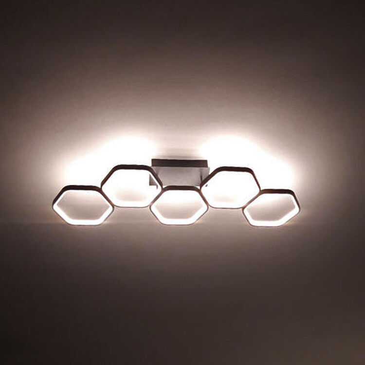 Plafón de techo moderno antracita, Shaka, 24W, 3000K LED