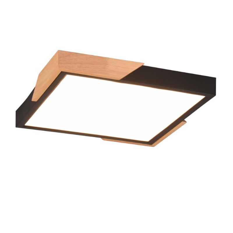 Plafón de techo moderno negro, Selinde, 20W, 3000K LED, regulable en 3 pasos