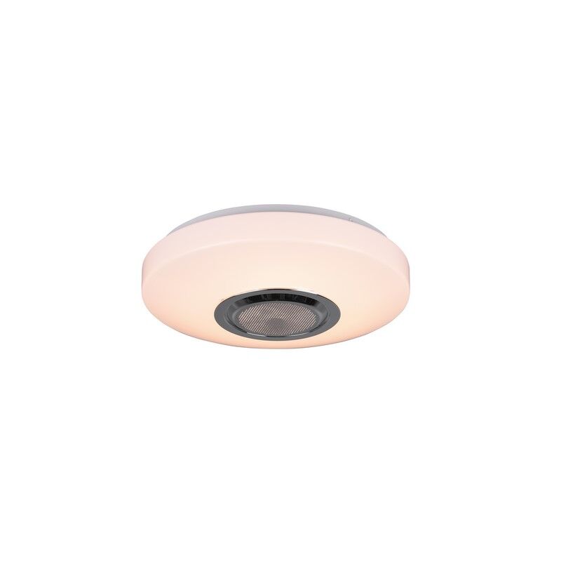 Plafón de techo moderno blanco, Nichelle, 10W, RGBW LED, con mando a distancia