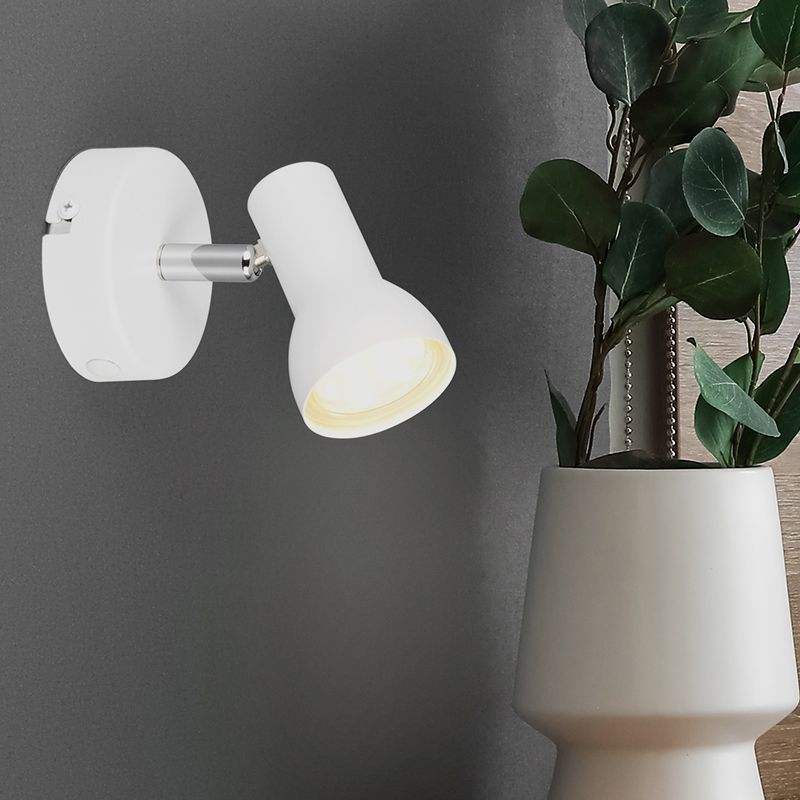 Foco de pared moderno blanco, Sabrin