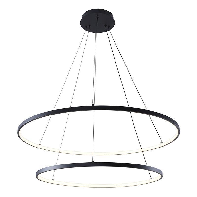 Lámpara colgante negra diseño, Kubra, 60W, ajustable entre luz blanco cálido y frío LED