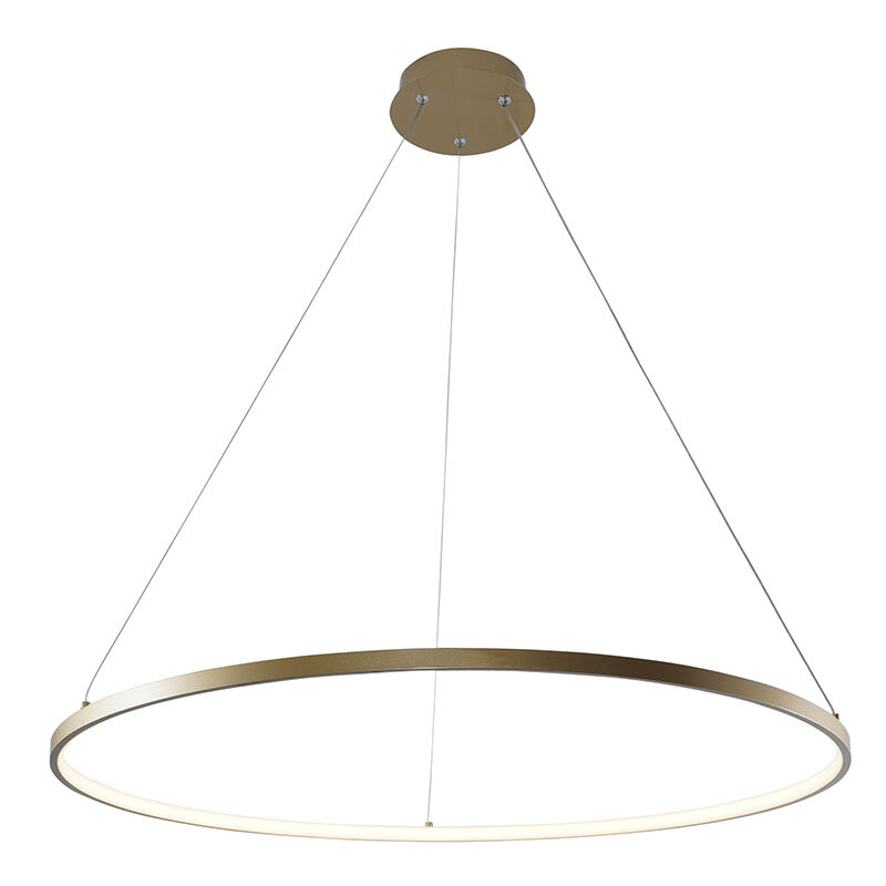 Lámpara colgante dorada diseño, Kubra, 36W, ajustable entre luz blanco cálido y frío LED