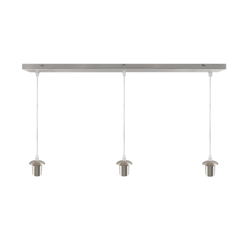Lámpara colgante sin pantalla cromada de aluminio, Rika