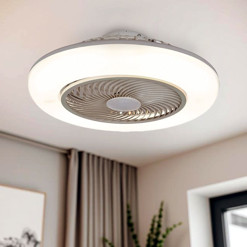 Ventilador de techo gris moderno, Hale, 40W, 3000K LED, con mando a distancia Ventilador de techo gris moderno, Hale, 40W, 3000K LED, con mando a distancia