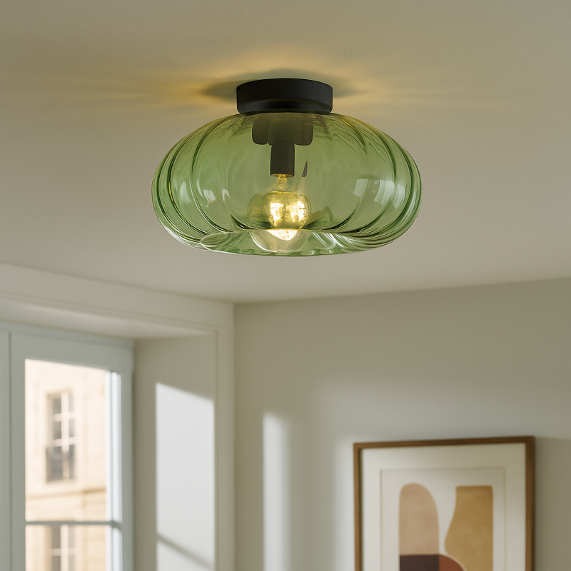 Lámpara de techo verde retro, Diane Lámpara de techo verde retro, Diane