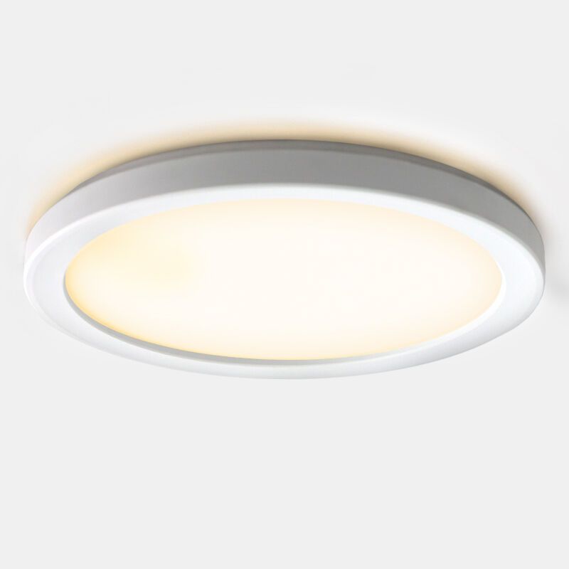 Lámpara de techo baño blanca de plástico, Shivani, 8W, 3000K LED, IP44 Lámpara de techo baño blanca de plástico, Shivani, 8W, 3000K LED, IP44