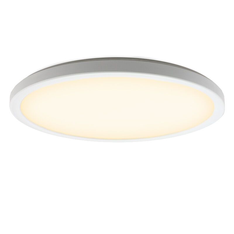 Plafón de techo blanco de plástico, Shona, 22W, 3000K LED, regulable en 3 pasos