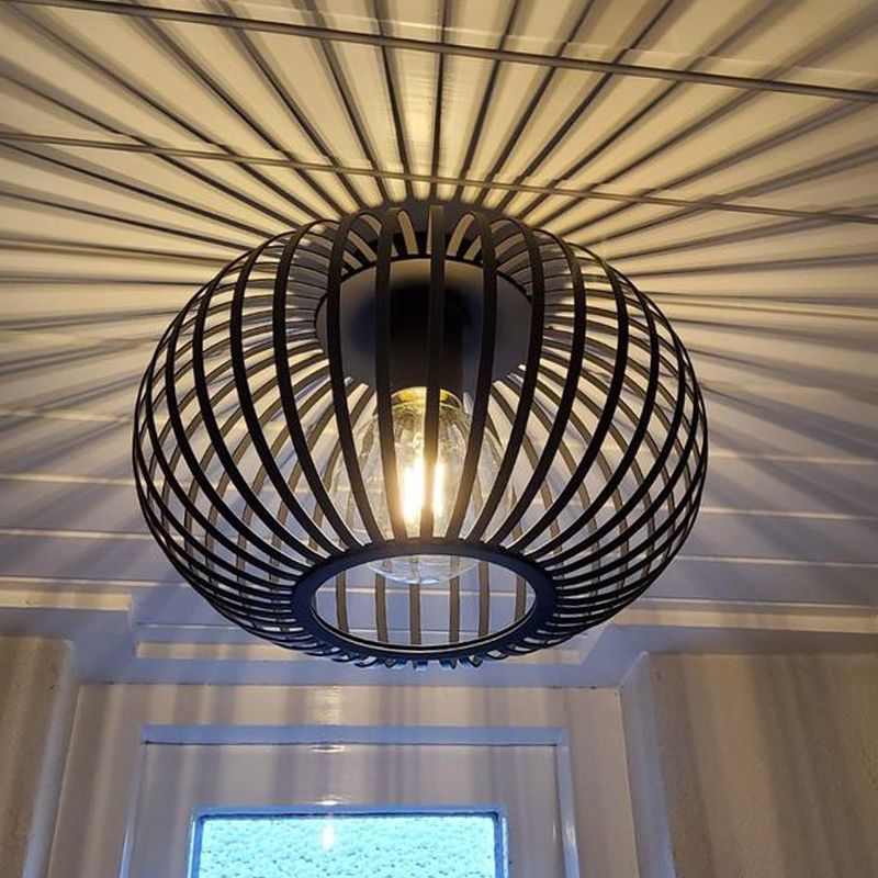 Plafón de techo negro industrial, Lieve