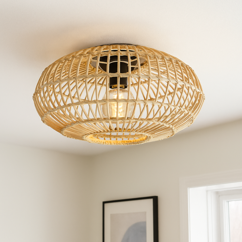 Plafón de techo marrón rústico, Emilio