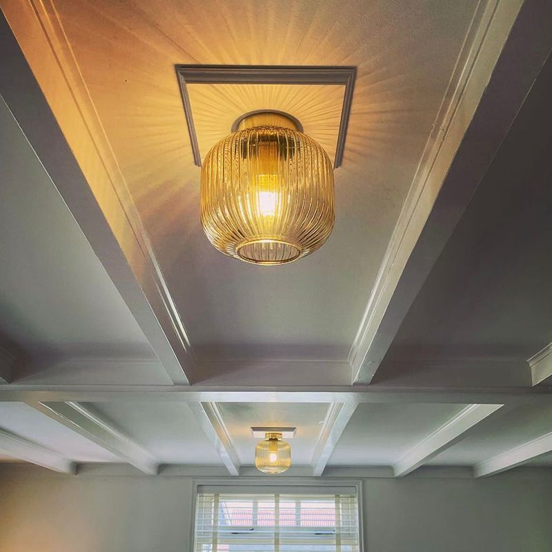 Lámpara de techo ámbar retro, Charlois