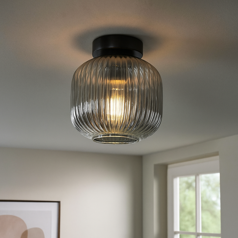 Lámpara de techo gris retro, Charlois